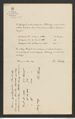 k.k. naturhistorisches Hofmuseum, Intendanzakten 1885-1896 (Hauer), Aktenzahl Z.139.c/1889, Seite 1